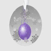 Paarse Fancy kerstversiering Ornament (voorkant)