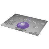 Paarse Fancy kerstversierraad Snijplank (Hoek)