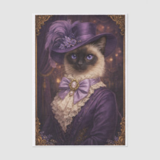 Paarse Fancy Kitty Tissuepapier