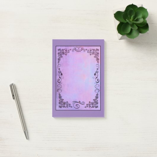 Paarse Fancy Lijst Post-it® Notes (Kantoor)