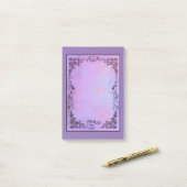 Paarse Fancy Lijst Post-it® Notes (Op bureau)