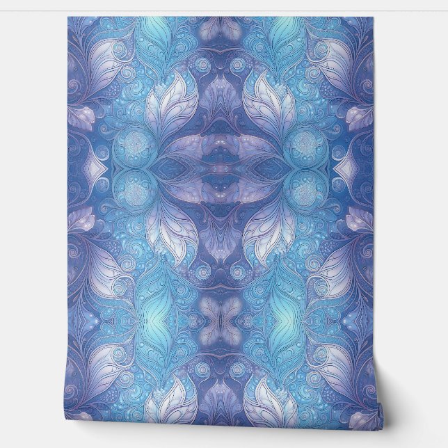 Paarse fantasiepatroon behang (Afrollen)