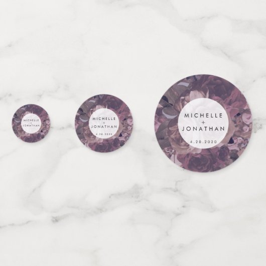 Paarse Fantasy Wedding Confetti (Voorkanten)