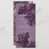 Paarse Fantasy Wedding Programme Programma (Voorkant / Achterkant)