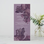 Paarse Fantasy Wedding Programme Programma (Staand voorkant)