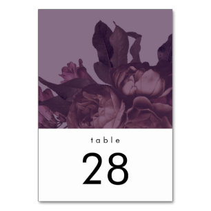 Paarse Fantasy Wedding Table Numbers Kaart