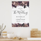 Paarse Fantasy Wedding Welcome Poster Sign (Keuken)