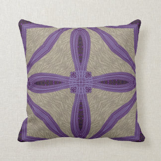 Paarse Faux Embroidery Kussen