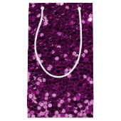 Paarse Faux Glitter Sparkles Klein Cadeauzakje (Voorkant)