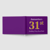 Paarse Faux Gold 31st Birthday Party; aangepaste n Gastenboek (Volledig)