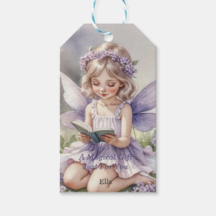 Paarse fee een magische gift alleen voor jou cadeaulabel