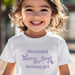 Paarse Fee Eerste Bes Eerste Verjaardag Kinder Shirts