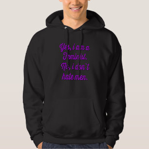 Paarse feministische quote voor vrouwen feminisme hoodie