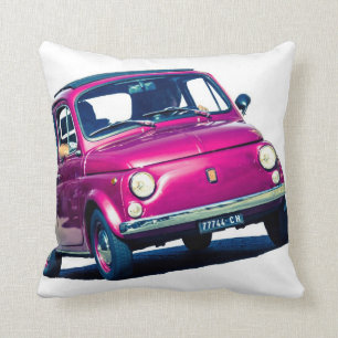 Paarse Fiat 500 in Italië, klassieke auto kussen