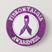 Paarse fibromyalgie Bewustheid Koolstofwisseling B Ronde Button 7,6 Cm (Voorkant)
