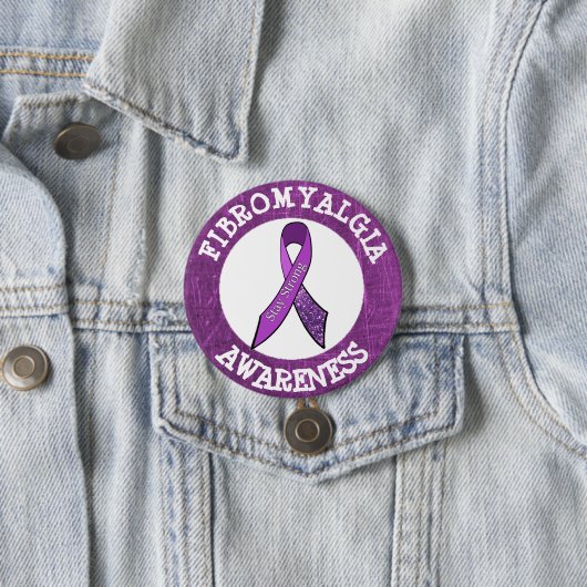 Paarse fibromyalgie Bewustheid Koolstofwisseling B Ronde Button 7,6 Cm (In situ)