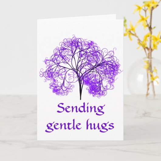 Paarse fibromyalgieboom kaart (Gele Bloem)