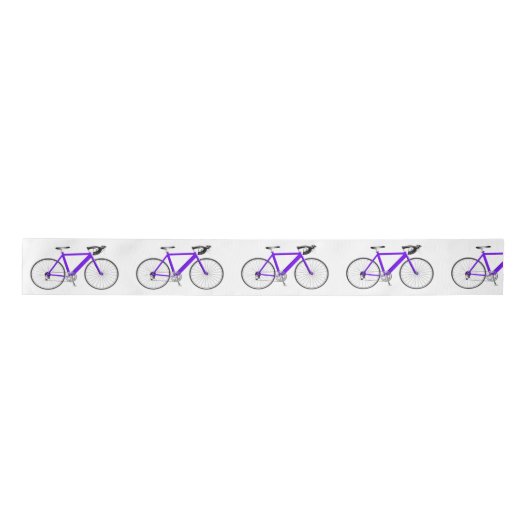 Paarse fiets op wit lint (Voorkant)