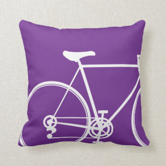 Paarse fietsenwerp kussen