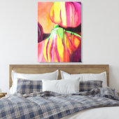 Paarse figuren waterverf origineel kunstdruppelsch canvas afdruk (Insitu (Slaapkamer))