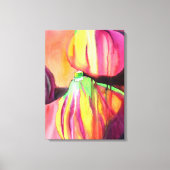 Paarse figuren waterverf origineel kunstdruppelsch canvas afdruk (Voorkant)