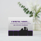 Paarse filmbioscoop Het Briefkaart Datum opslaan (Staand voorkant)