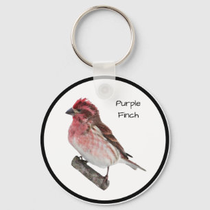 Paarse Finch Sleutelhanger