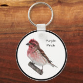 Paarse Finch Sleutelhanger (Voorkant)