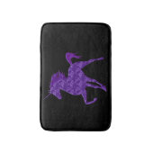Paarse Fire Unicorn Bath Mat (Voorkant Verticaal)