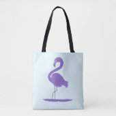 Paarse Flamingo Painting - Kustkunst Tote Bag (Voorkant)