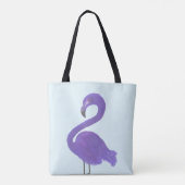 Paarse Flamingo Painting - Kustkunst Tote Bag (Achterkant)