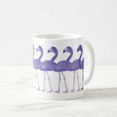 Paarse Flamingos Retro  koffie Mok (Voorkant rechts)