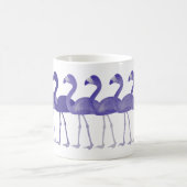 Paarse Flamingos Retro  koffie Mok (Center)