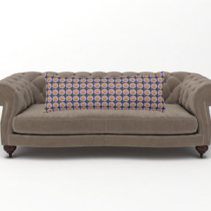 Paarse Fleabane Daisy Floral Pattern Lichaamskussen