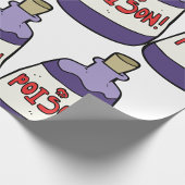 Paarse fles vergif cadeaupapier