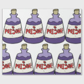 Paarse fles vergif cadeaupapier (Vlak)