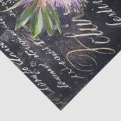 Paarse flessenborstel bloemenontkoppeling tissuepapier (Detail)