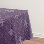 Paarse Fleur de Lis Pattern Tafelkleed (Voorbeeld)