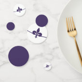 Paarse Fleur de Lis Wedding Shower Table Confetti (Groep)