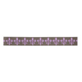 Paarse Fleur de Lys Satin Ribbon Lint (Voorkant)
