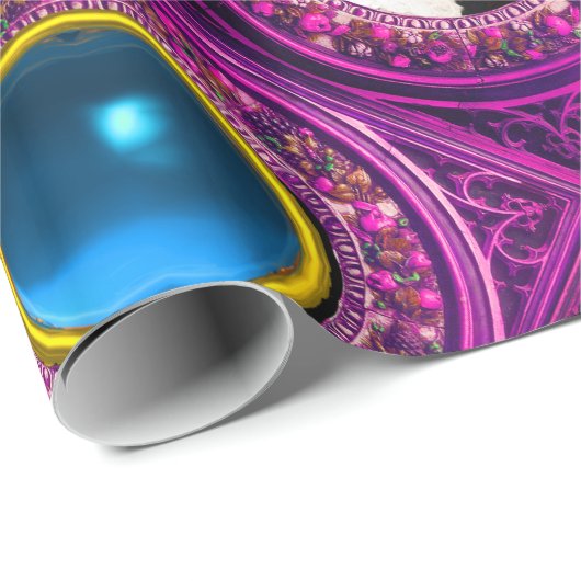 PAARSE FLORAAL CHRISTMAS CROWN, BLAUW GEM FOTO LIJ CADEAUPAPIER (Rol Hoek)