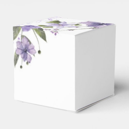 Paarse Floral Bedankdoosjes (Achterkant)