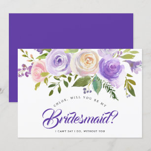 Paarse Floral... ben je mijn briefkaart