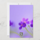 Paarse Floral Birthday Kaart (Achterkant)