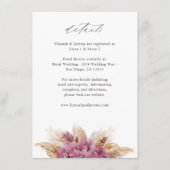 Paarse Floral Boho - Gegevens 2 Informatiekaartje (Voorkant)