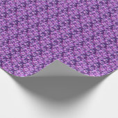 Paarse Floral Cadeaupapier (Hoek)