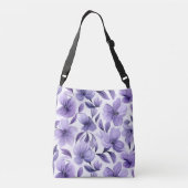Paarse Floral Crossbody Tas (Achterkant)