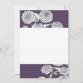  Paarse Floral Dahlia Wedding Uitnodiging (Achterkant)