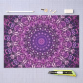 Paarse Floral Damask Pattern Tissuepapier (Craft)