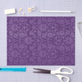 Paarse Floral Damask Tissuepapier (Craft)